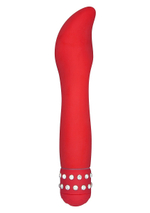 Красный вибратор DIAMOND DAZZLER - 19 см.