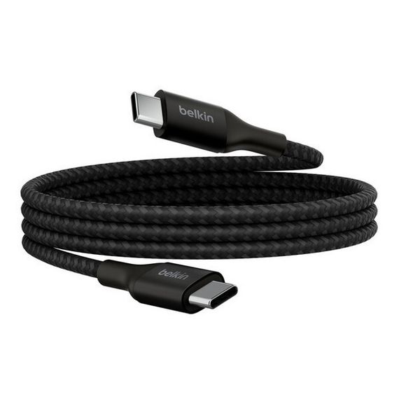 Кабель Belkin Boost Charge Braided USB-C - USB-C 1 м 240W (CAB015BT1MBK) черный