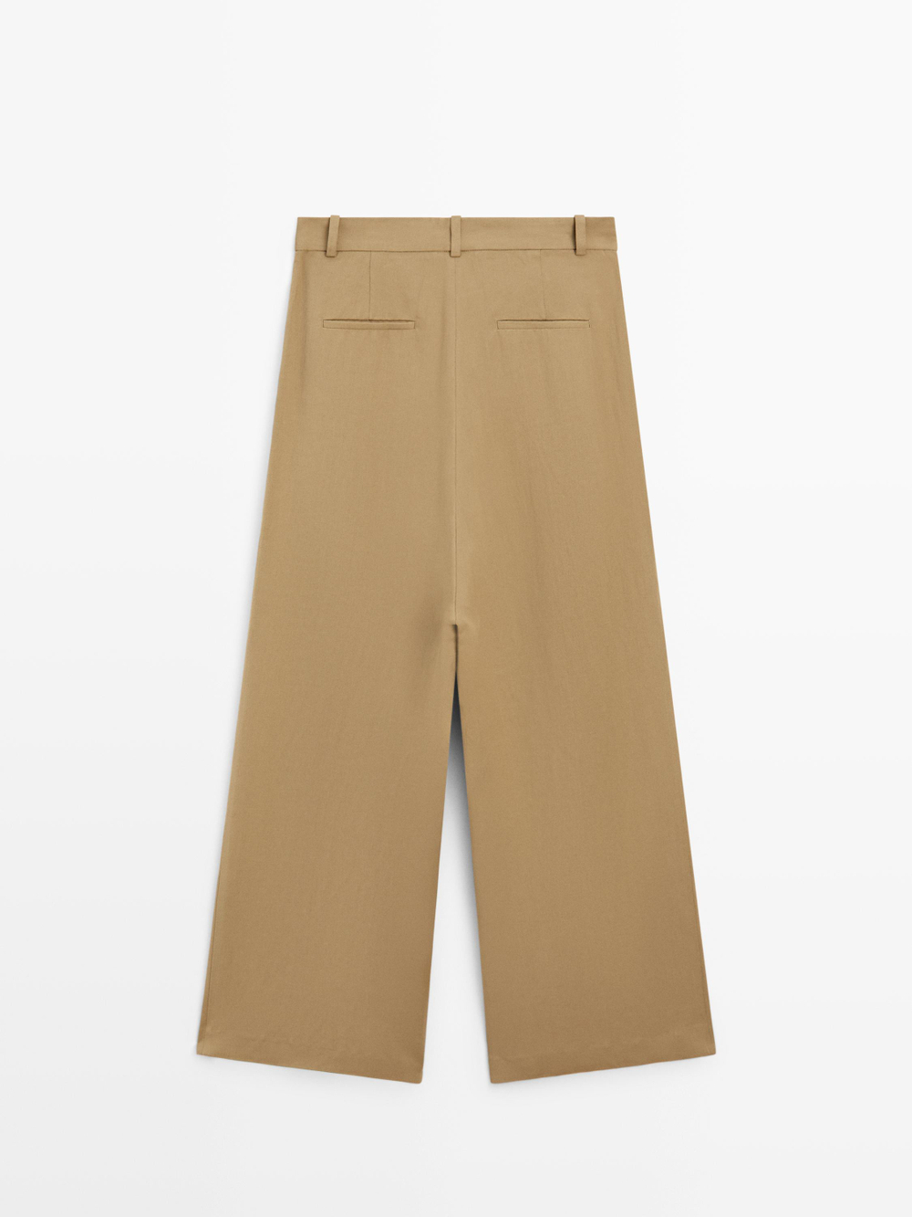 Massimo Dutti Брюки-парео из струящейся ткани, бежевый