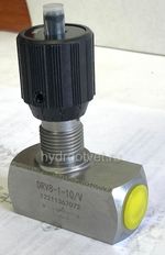 DRV06-1-10/V - Дроссель трубного монтажа c рукояткой, G1/8, обратный клапан - есть