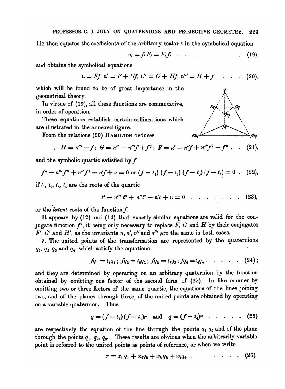 Quaternions and Projective Geometry | Charles Jasper Joly