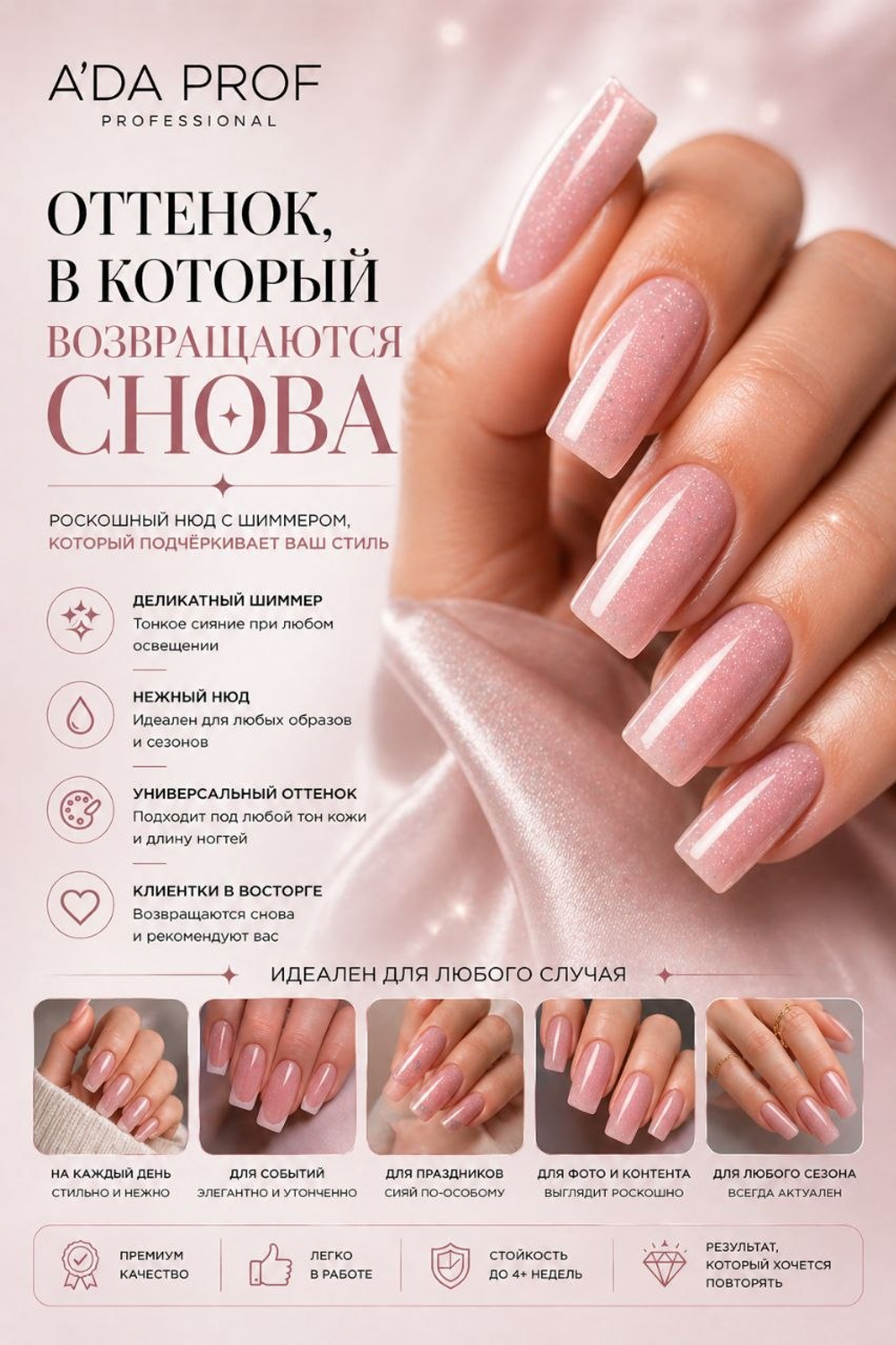Жидкий полигель Shimmer 15 гр. № 15