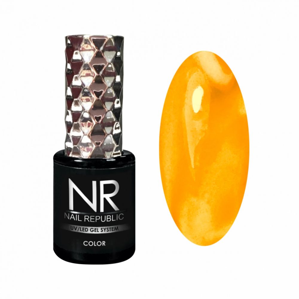 Nail Republic Гель-лак 563 Витражный апельсиновый, 10 мл