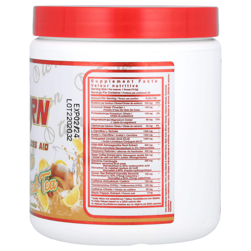 TC Nutrition, Hydraburn, средство для снижения веса, для повышения уровня энергии, чай со льдом, 315 г (11,11 унции)