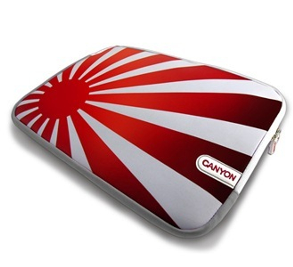 Чехол для нетбука 10" Canyon, синтетический материал, белый/красный (CNL-NB10J)
