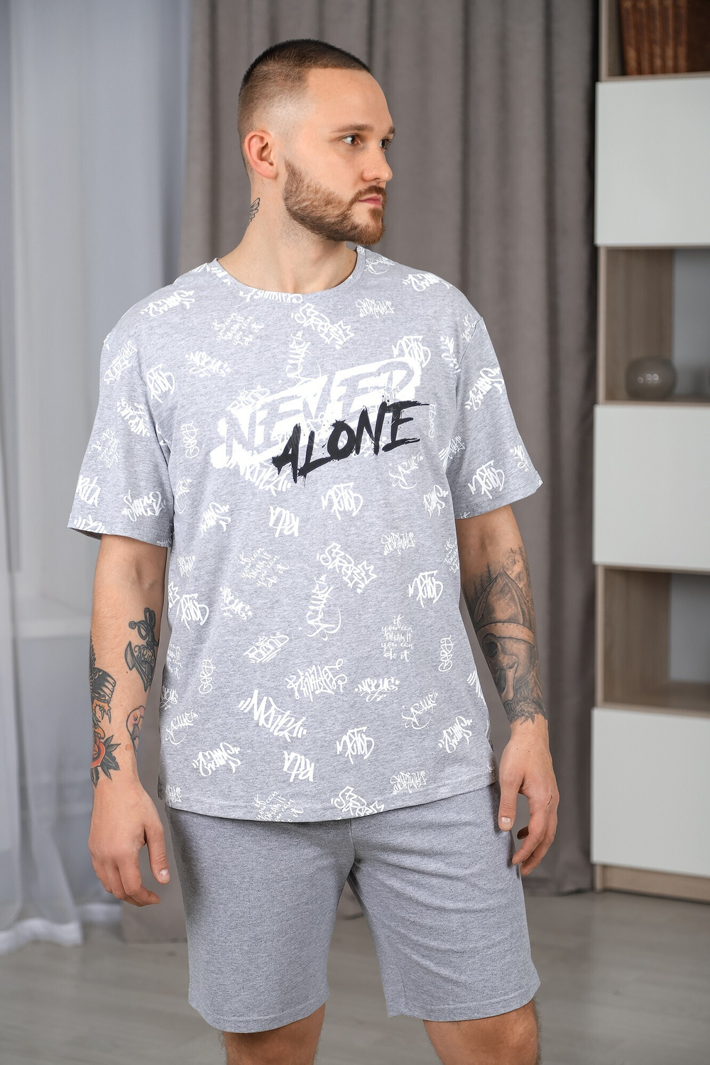 Комплект мужской шорты+футболка КП-089