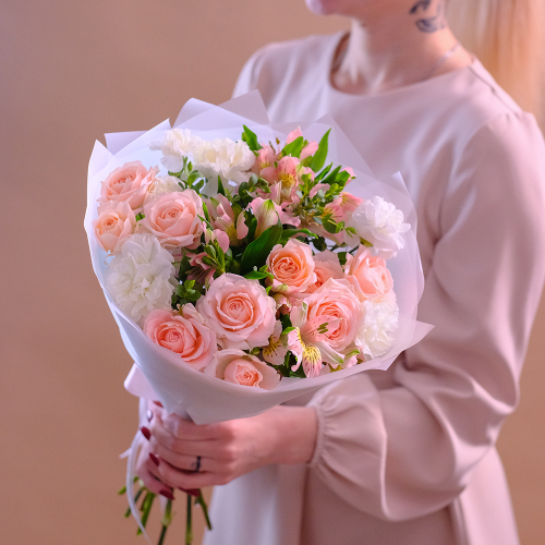 Купить Нежный букет с пионовидными розами "Для неё" #163