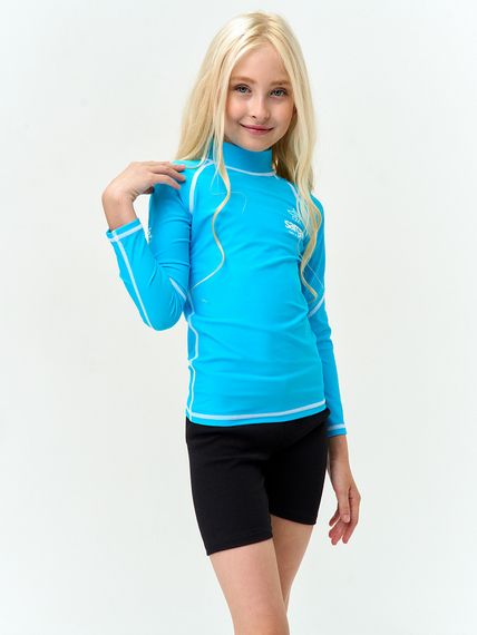 Футболка рашгард лонгслив Sargan Агидель UPF 50+  детская голубая