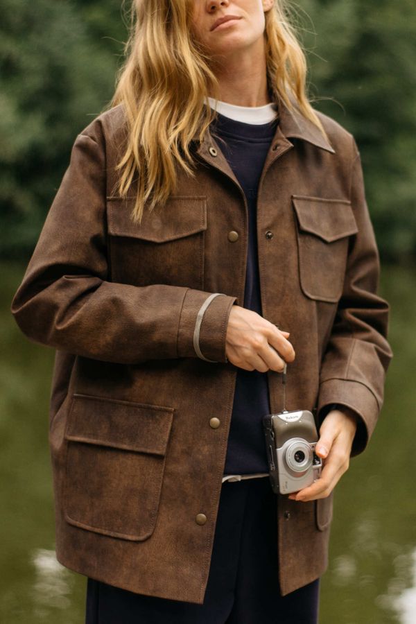 Пиджак из экокожи 