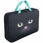 Школьный набор BRAUBERG: папка А4, мешок для обуви 42х33 см, пенал-косметичка 20х10 см, "Black cat", 271075