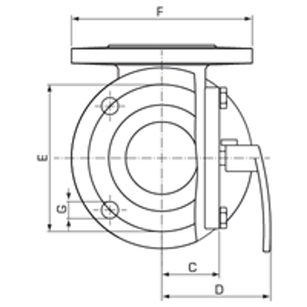 Клапан трехходовой регулирующий фланцевый Esbe 3F100, KVS 225