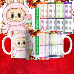 Лабубу с таблицей умножения