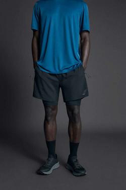 ZARA СПОРТИВНЫЕ ШОРТЫ 2-В-1, ЧЕРНЫЙ