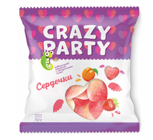 МАРМЕЛАД CRAZY PARTY СЕРДЕЧКИ 70ГР