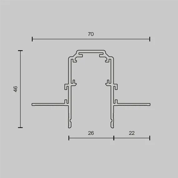 Шинопровод встраиваемый Technical TRX034-423.12W