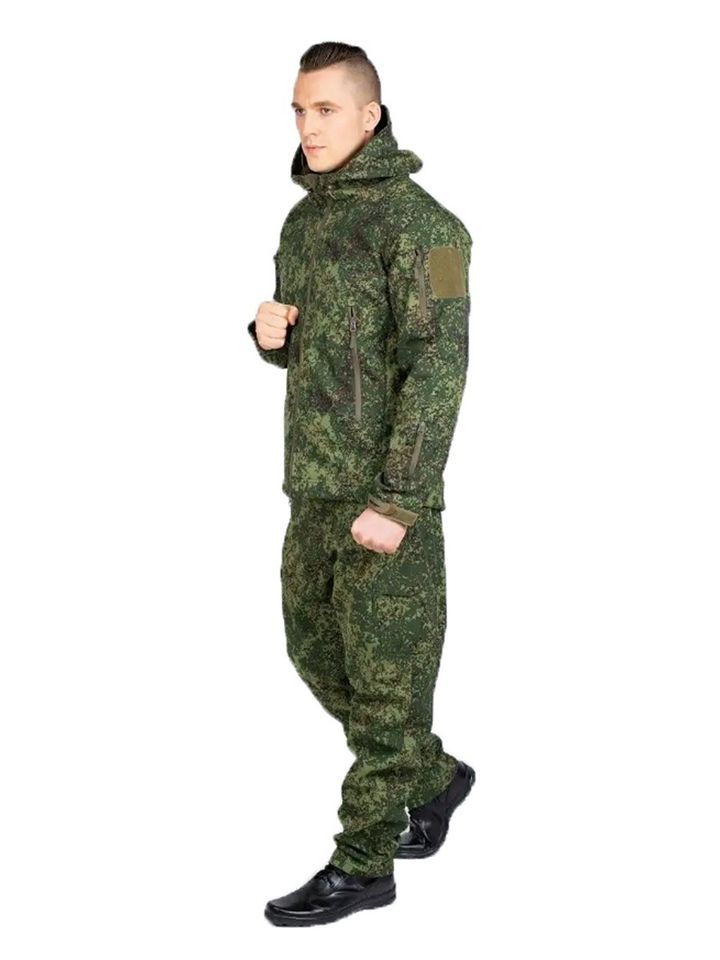 Костюм Soft Shell на флисе (зеленая цифра)