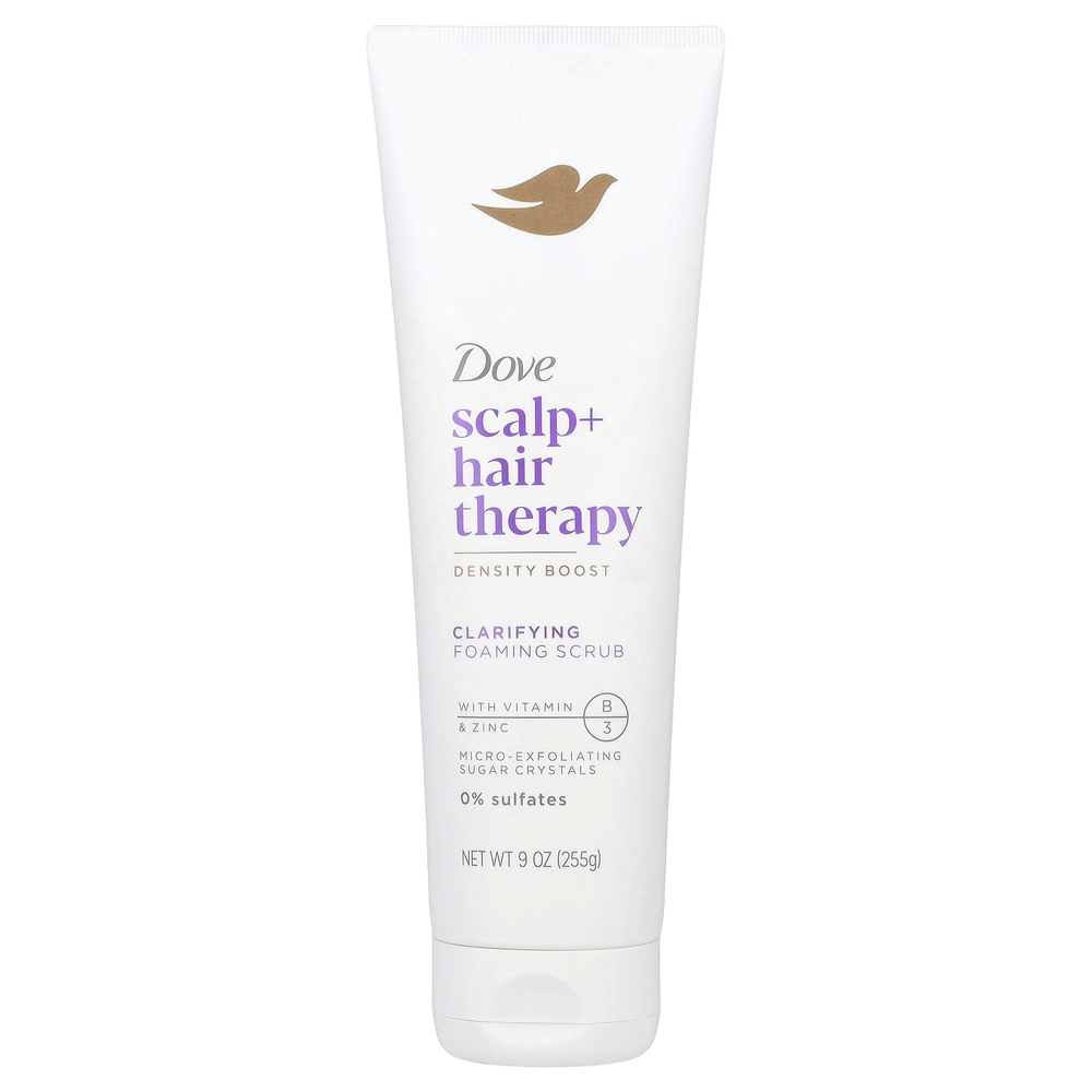 Dove, Scalp + Hair Therapy, очищающий пенный скраб, 255 г (9 унций)
