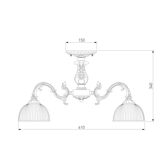 60106/5 / потолочный светильник / античная бронза