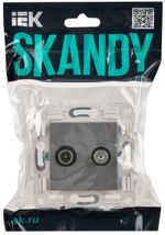 SKANDY Розетка двойная TV+SAT SK-A13Gr серый IEK