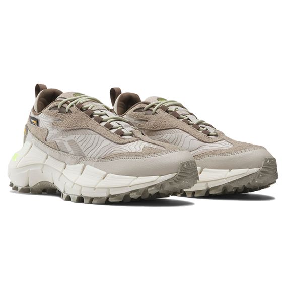 Reebok ZIG KINETICA 2,5 EDGE Бежевые кроссовки Низкие Серые Белые Унисекс