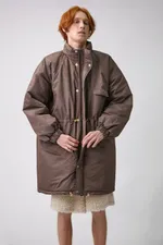 Парка Choompu оверсайз коричневая