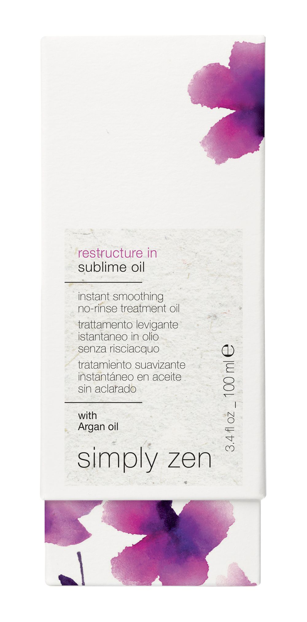 Simply Zen Restructure in sublime oil Разглаживающее несмываемое масло-уход 100 мл