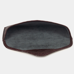 Футляр для очков Vision из кожи ящерицы, бордового цвета