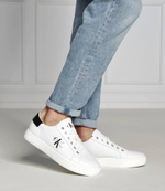Кожаные кроссовки classic cupsole CALVIN KLEIN JEANS - белый(YM0YM00491)