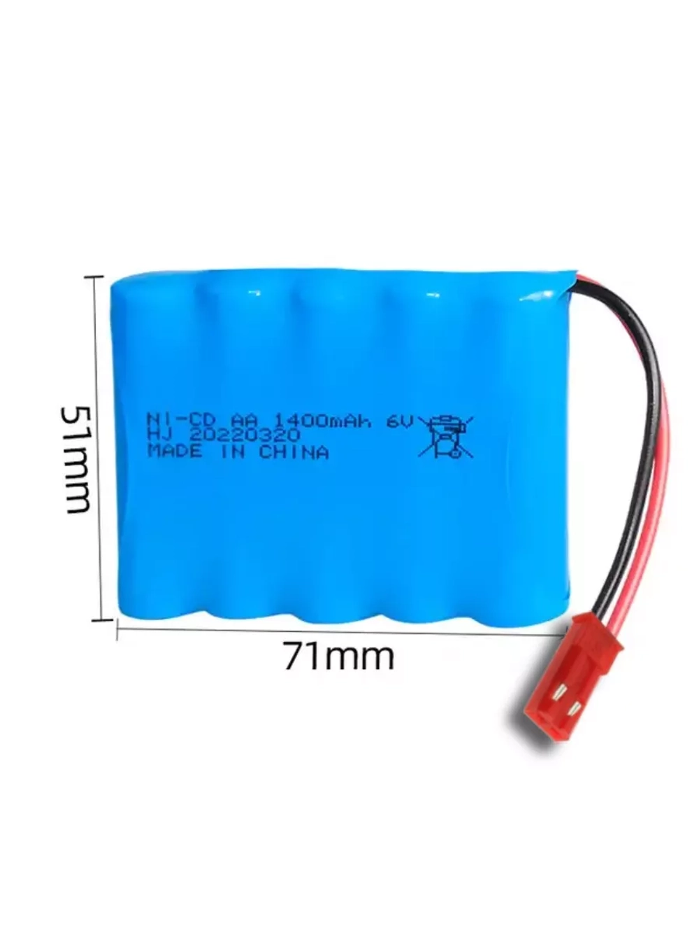 Аккумулятор Ni-Cd 6V 1400mAh