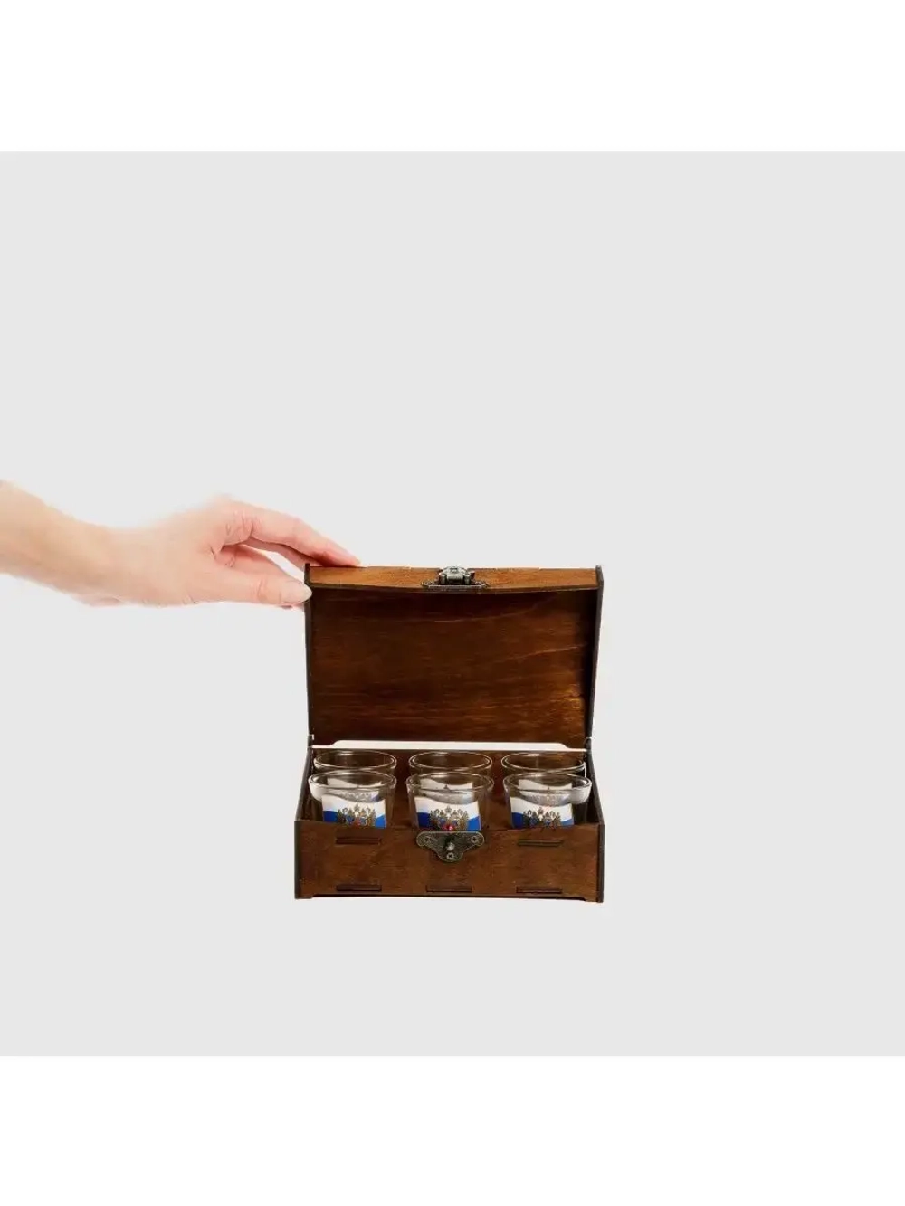 Набор рюмок "Россия" 6 штук в подарочной коробке