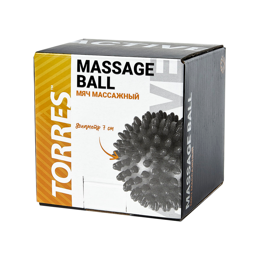 Мяч массажный TORRES, диам. 7 см, ПВХ с выступами 0,5 см