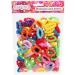 Резинки для волос 100шт «Кокетка - Колечки Гофре», цвет микс, d-2,7●