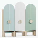 Детский шкаф Гарди 2 со скамьёй серия СКАНДИК