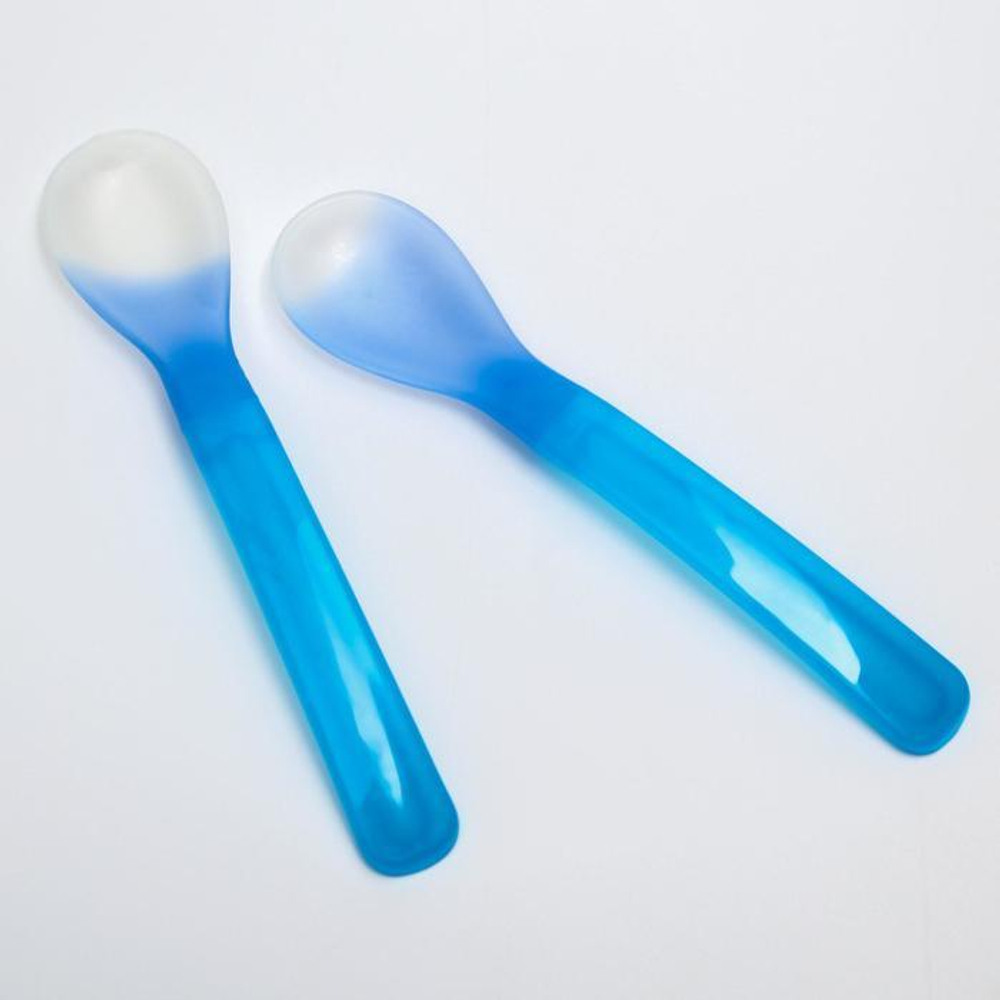 652034 Набор ложек детских термочувствительных для кормления, от 5 мес., 2 шт., цвета МИКС