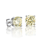 Серьги пусеты Embrasse Light Yellow 8 мм