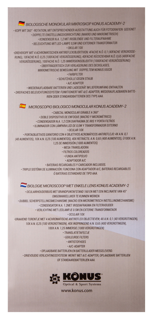 Микроскоп Konus Academy-2 1000x