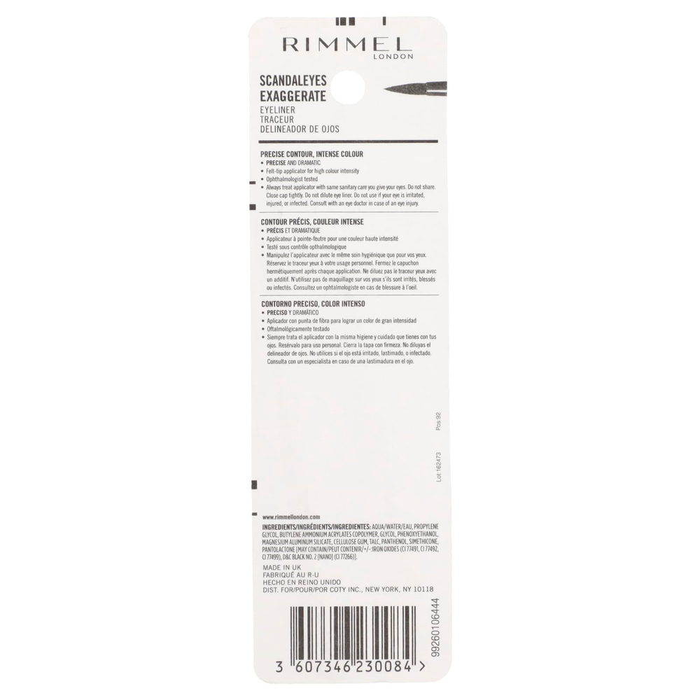 Rimmel London, Skindaleyes, подводка для глаз, 001 черный, 2,5 мл (0,08 жидк. унции)