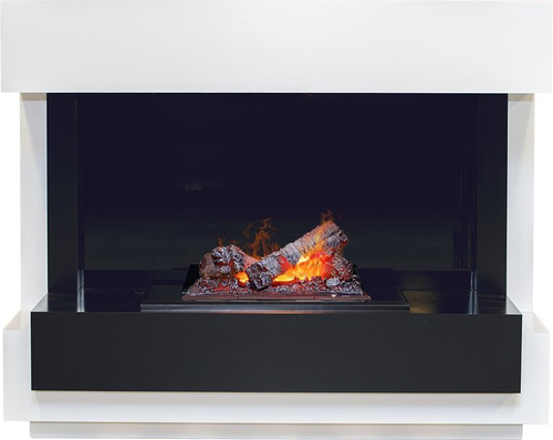 Каминокомплект Cube - Белый с черным с очагом Cassette 400 NH