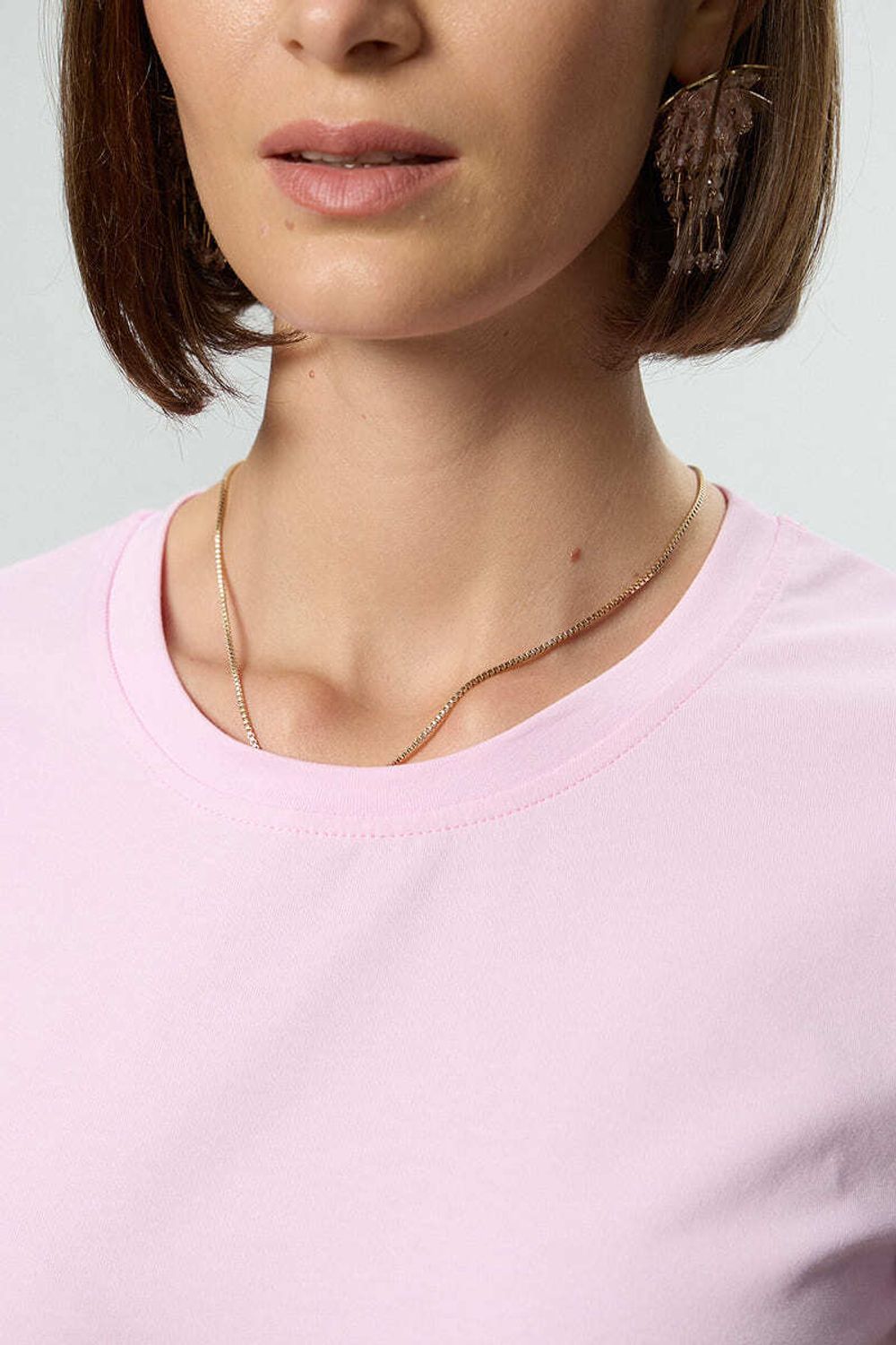 Футболка прямая розовая