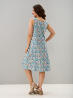 Платье П-012/серый-ромашкинезабудки