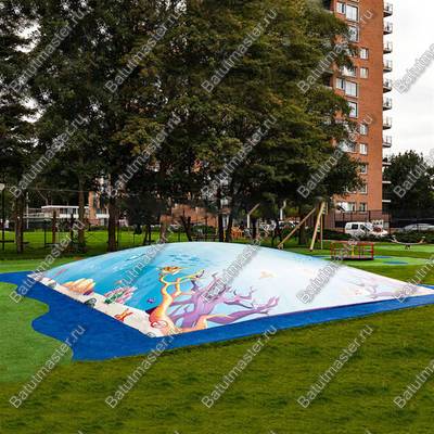 Надувная подушка для установки в грунт «Подводное царство», 8×7×2 м