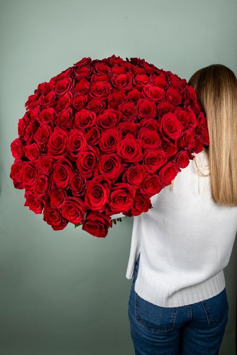 Букет премиальных роз Эксплоер 70 см (под ленту)