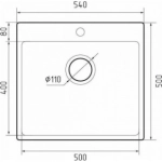 Rivelato Rinox 5450 PVD black Мойка нерж.сталь 1 чаша 540*500*200 мм, монтаж: врезной, материал: нержавеющая сталь, цвет: черный