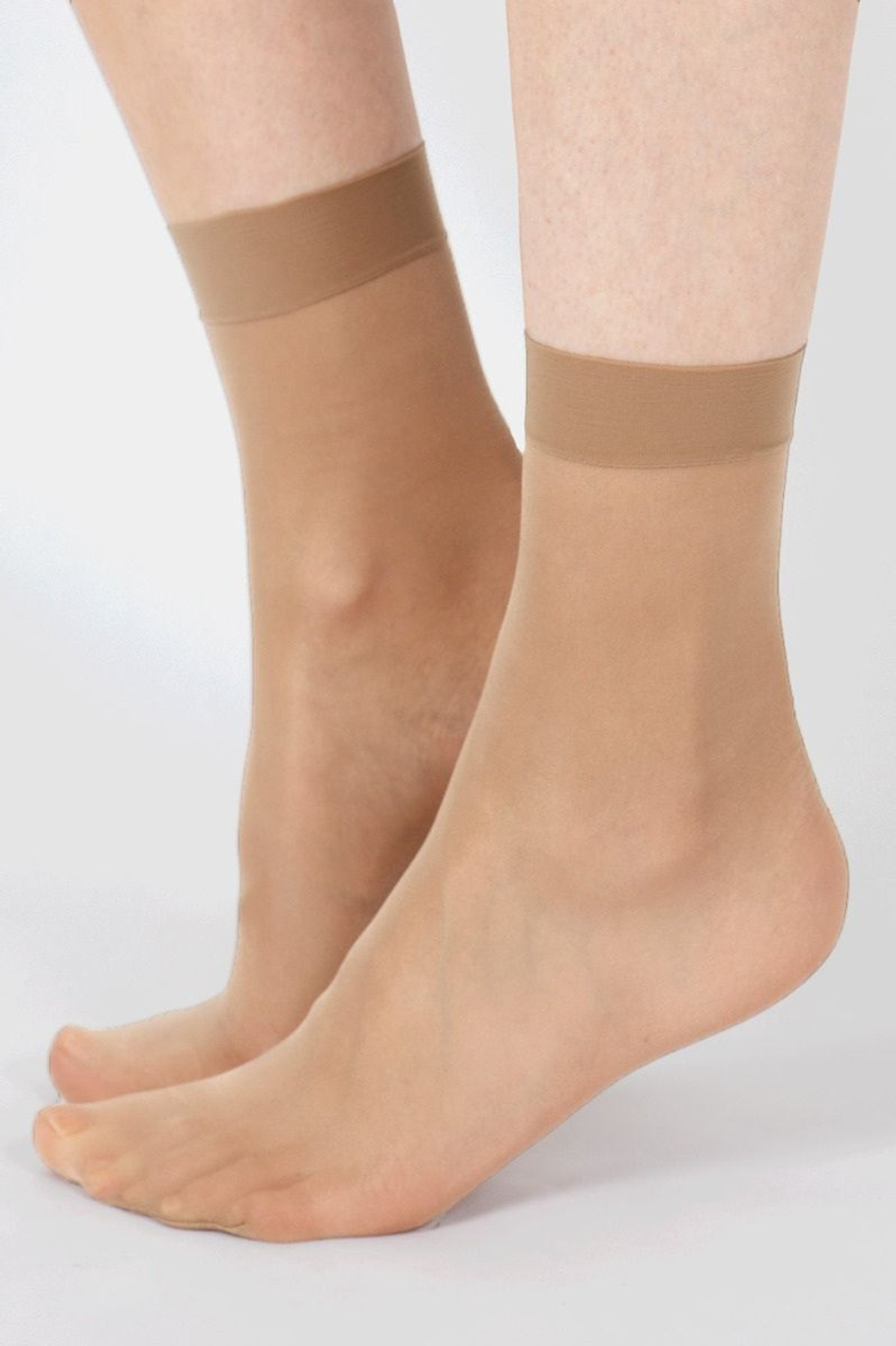 Капроновые носки на комфортной широкой резинке (Размер: S-M) (Цвет: черный)