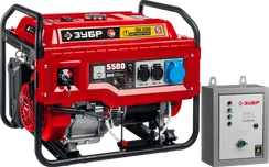 Бензиновый генератор "ЗУБР" СБА-5500 (c АВР)