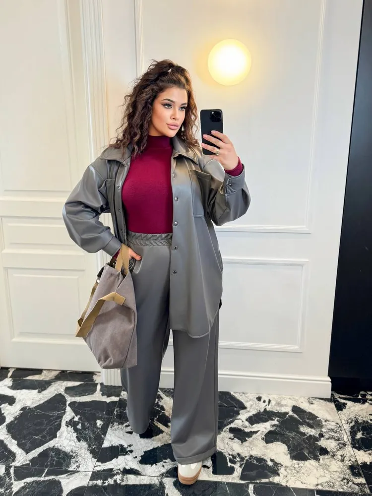 Костюм кожаный УК-1130-2 Фабрика Моды