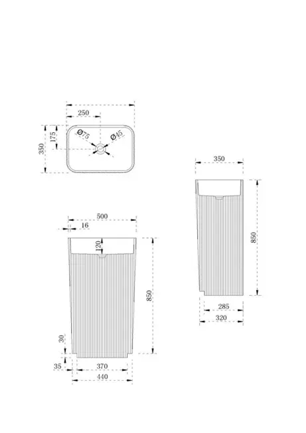 Раковина из искусственного камня NT702 ECCOLO