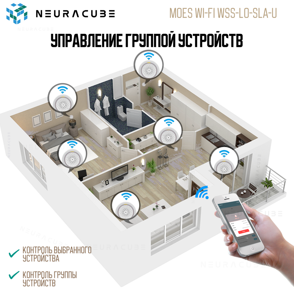 WiFi звуковая сирена / извещатель MOES