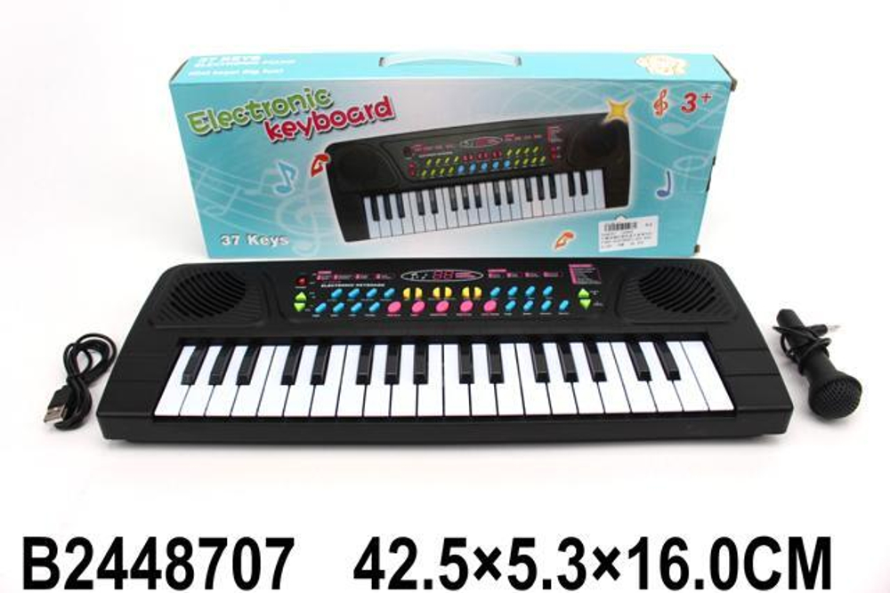 Синтезатор на бат. с микрофоном, коробка SY005