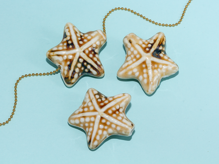 Бусина "Морская звезда" 35х36,5мм, керамика